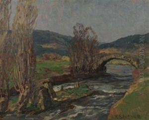 Bachlauf Auf Der Schwabischen Alb by Karl Schickhardt