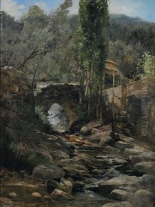 Steiniger Bachlauf In Den Bergen by Karl Schickhardt