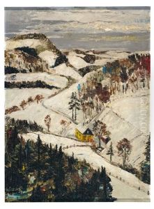Winterlandschaft Auf Der Schwabischen Alb by Karl Schickhardt