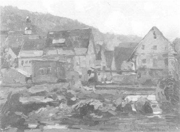 Abendstimmung In Einem Schwabischen Stadtchen - view 1