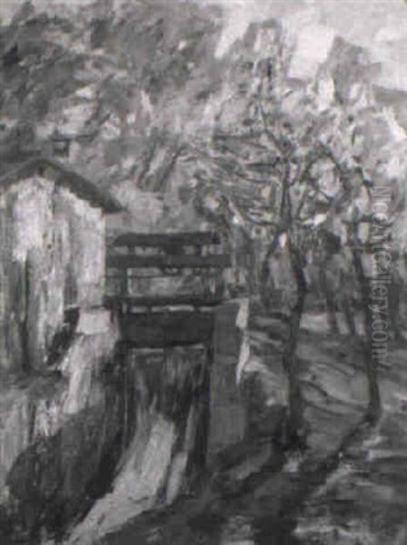 Wassermuhle In Einer Fruhlingslandschaft - view 1