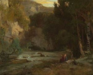 Der Prophet Elias In Der Einode by Fritz Schider