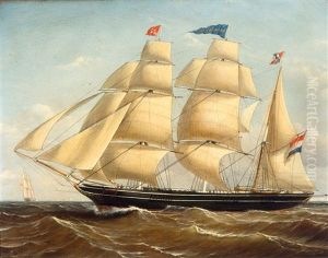 Driemaster Van Kapt. A.w.f. Van Der Meer Van Kuffeler (1827-1865) thumbnail