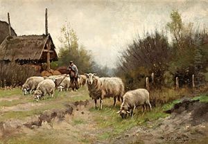 Herde Med Sin Farhjord by Petrus Paulus Schiedges the Younger
