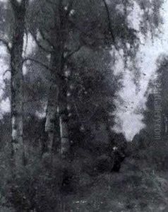 Waldweg Mit Weiblicher Figur by Petrus Paulus Schiedges the Younger