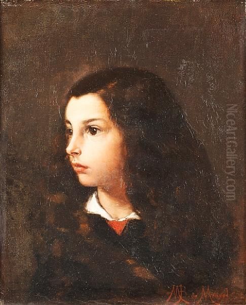 Portrait Of A Young Girl With Long Darkhair - view 1