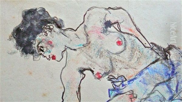 Untitled (study Of A Kneeling Female Nude) - view 1