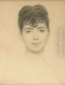 Portrait De La Comedienne Rachel Boyer by Louis-Maurice Boutet de Monvel