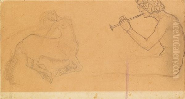 Zwei Mythologische Figuren (study) - view 1
