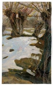 Winterlandschaft Mit Weiden by Egon Schiele
