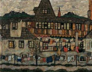 Haut Mit Trockender Wasche by Egon Schiele
