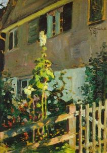 Haus Mit Bluhenden Malven, Bregenz by Egon Schiele
