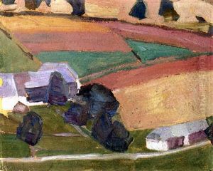 Landschaftsstudie by Egon Schiele