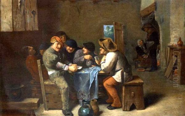Joueurs De Cartes Dans Une Taverne - view 1