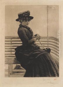 Woman Seated On A Boat by Henri Boutet