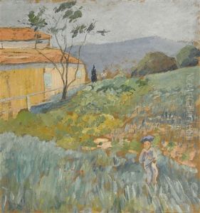 Kind Im Garten by Ernst Traugott Schiess