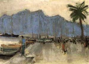 Hafenquai Mit Palme