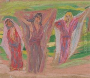 Drei Tanzende Frauen by Ernst Traugott Schiess