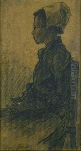 Portrait De Femme Au Bonnet by Henri Boutet