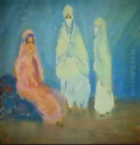 Drei Beduinenfrauen by Ernst Traugott Schiess