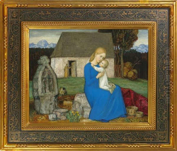 Madonna Mit Kind In Einer Landschaft Sitzend - view 1