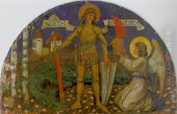 Sanctus Georgius Mit Dem Drachen Und Einem Engel - view 1