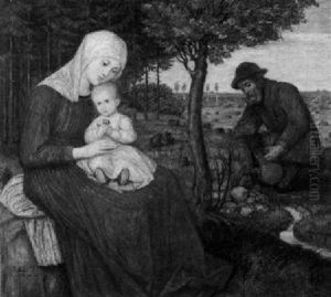 Ruhe Auf Der Flucht by Matthaeus Schiestl