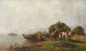 Heuernte Am Chiemsee by Robert (August Rudolf) Schietzold