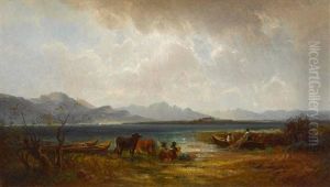 Am Ufer Des Chiemsees by Robert (August Rudolf) Schietzold