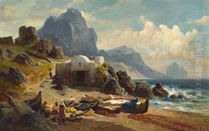 View Of Marina Piccola, Capri by Robert (August Rudolf) Schietzold