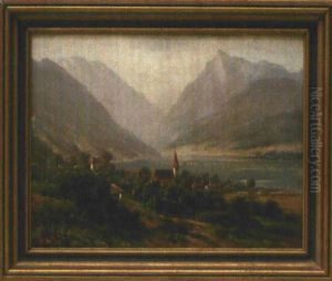 Blick Uber Den Schliersee by Robert (August Rudolf) Schietzold