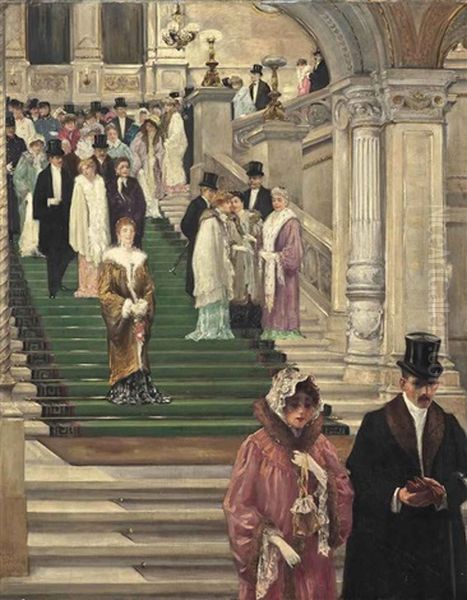 Dignitaries Leaving The Opera, Vienna - view 1