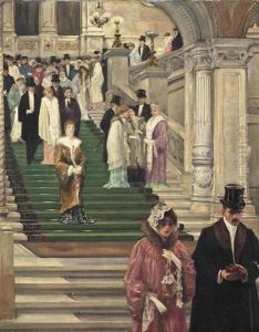 Dignitaries Leaving The Opera, Vienna by Robert Schiff