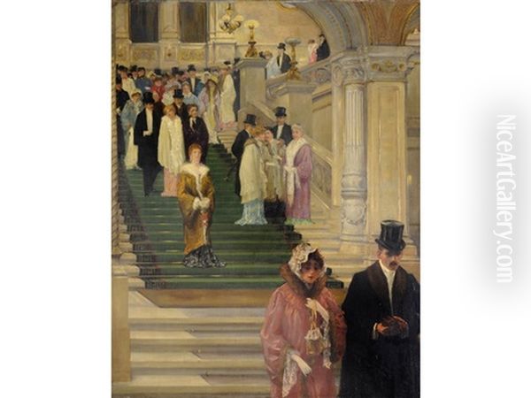 The Main Staircase Of The Vienna State Opera House - view 1