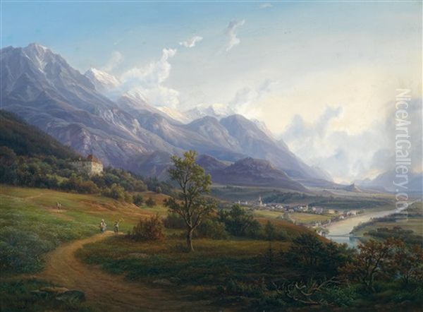 Ansicht Von Jenbach Mit Schlos Tratzberg Im Inntal - view 1