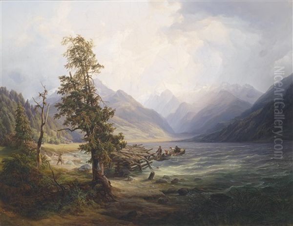 Partie Am Zellersee Bei Nahendem Gewitter - view 1