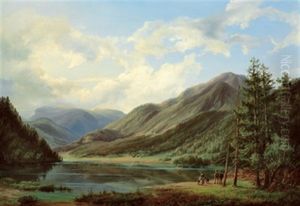 Blick Auf Den Erlaufsee by Anton Schiffer