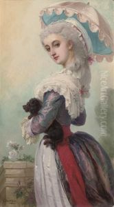 An Afternoon Promenade by Charles Edouard Boutibonne