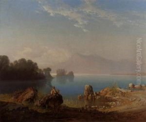 Vierwaldstattersee Mit Rigi Von Meggen Aus by Jost Joseph Niklaus Schiffmann