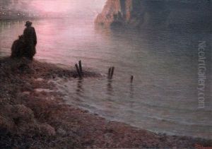 Zapad Slunce Na Vltave by Jacob Schikaneder