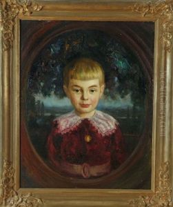 Halbportrait Eines Blonden Jungen En Face Vor Landschaft by Jacob Schikaneder