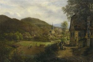 Blick Auf Ein Dorf Im Odenwald Blick Auf Ein Dorf Im Odenwald