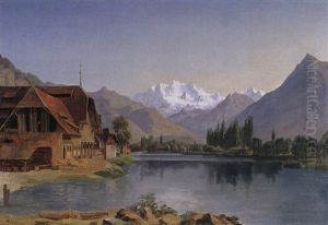 Alpenlandschaft Mit Jungfrau by Johann Heinrich Schilbach