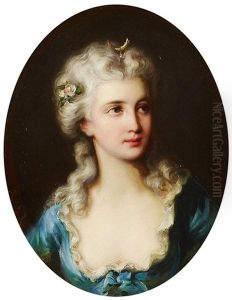 Damenbildnis by Friedrich Schilcher