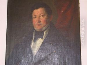Portrait Des Franz Hornung (+ Portrait Seiner Frau Theresia; 2 Works) by Friedrich Schilcher