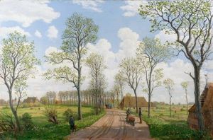 Dorfstrase Mit Personen by Karl Schildt
