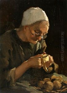 Aardappel Schillen by Martinus Schildt