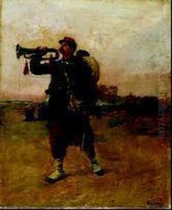 Scena Militare Con Trombettiere Di Fanteria by Paul Emile Boutigny