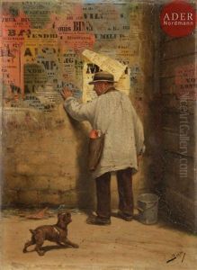 Le Colleur D"affiches by Adolf Schill