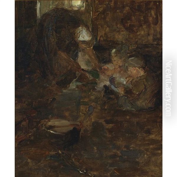 Woman With Children - view 1